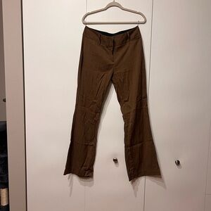 Brown Flared Work Pants